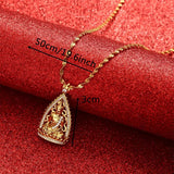 Cambodian Style Garden Buddha Pendant Necklace with Cubic Zirconia