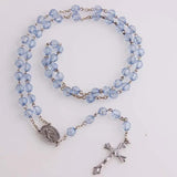 Vintage Glass Bead Catholic Rosary Necklace Religious Father Beads