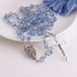 Vintage Glass Bead Catholic Rosary Necklace Religious Father Beads