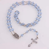 Vintage Glass Bead Catholic Rosary Necklace Religious Father Beads