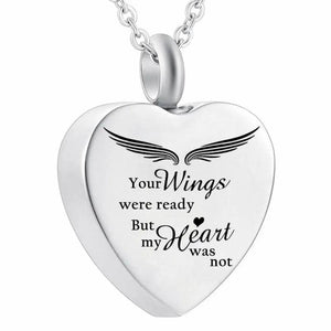 Heart Urn Necklace for Ashes Stainless Steel Cremation Jewelry
