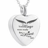 Heart Urn Necklace for Ashes Stainless Steel Cremation Jewelry