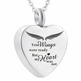 Heart Urn Necklace for Ashes Stainless Steel Cremation Jewelry