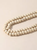 Vintage Wooden Beaded Buddhism Rosary Necklace