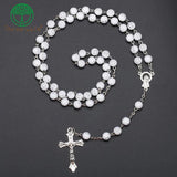 Catholic Rosary Beads Necklace Prayer Jesus Women