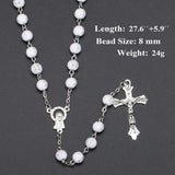 Catholic Rosary Beads Necklace Prayer Jesus Women