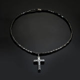 Hematite Necklace Cross Pendant Magnetic Therapy Healing Health Jewelry