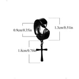 Punk Stainless Steel Cross Stars Pendant Ear Clip No Piercing Earrings