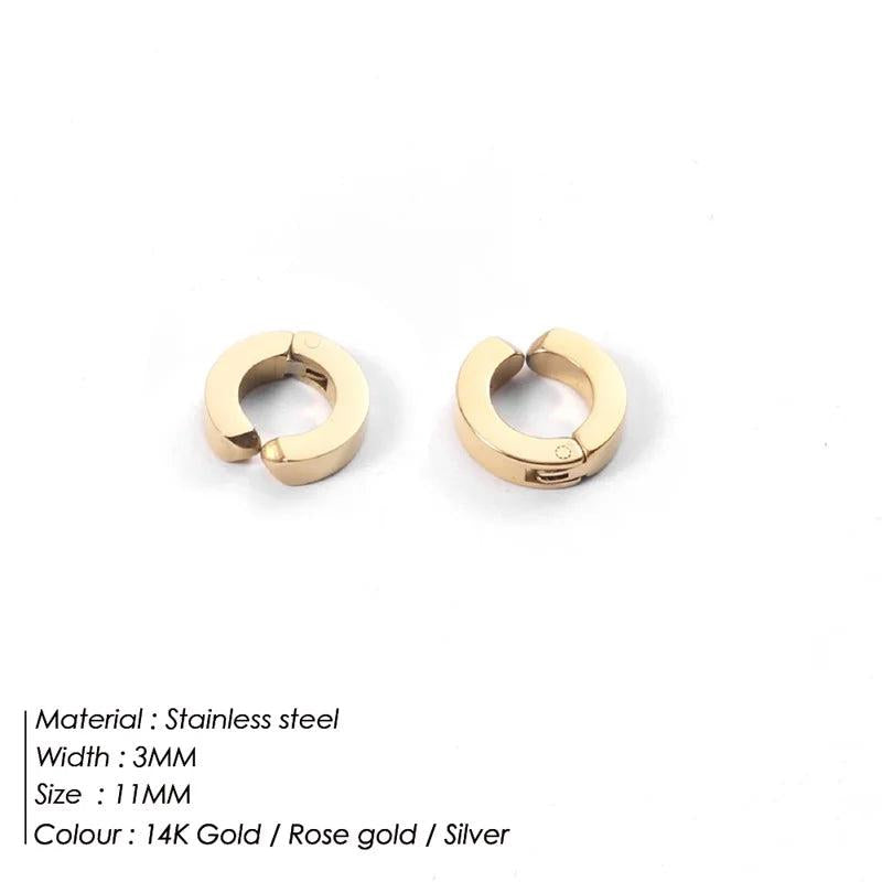 Stainless Steel Ear Buckle for Women Punk Hip Hop Jewelry