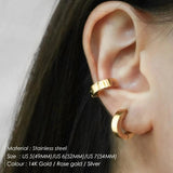 Stainless Steel Ear Buckle for Women Punk Hip Hop Jewelry