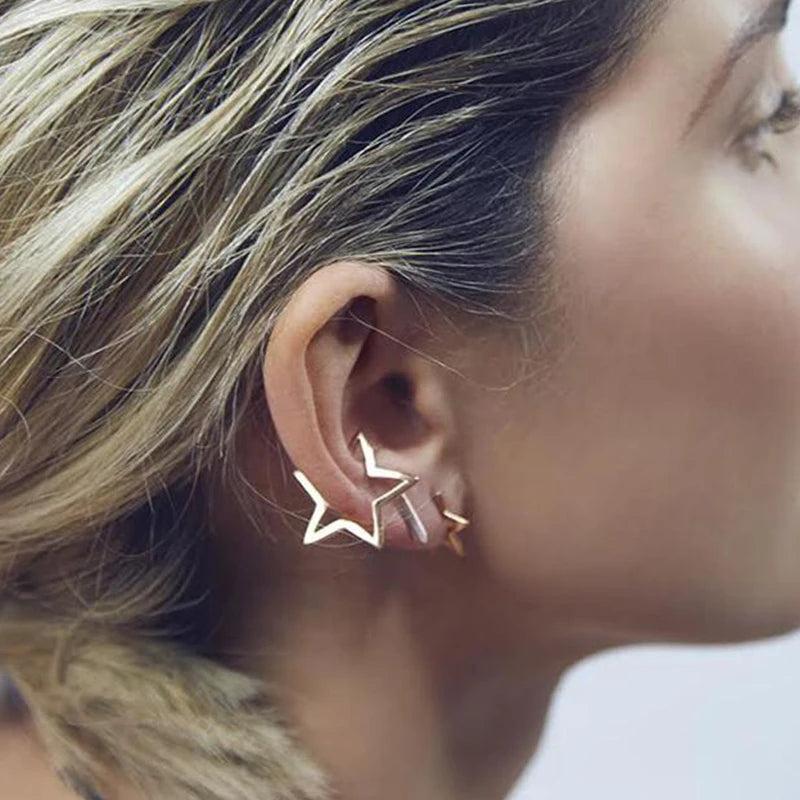 Boho Vintage Botanical Leaves Ear Climbers Plant Earrings