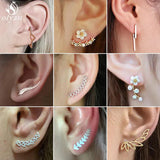Boho Vintage Botanical Leaves Ear Climbers Plant Earrings