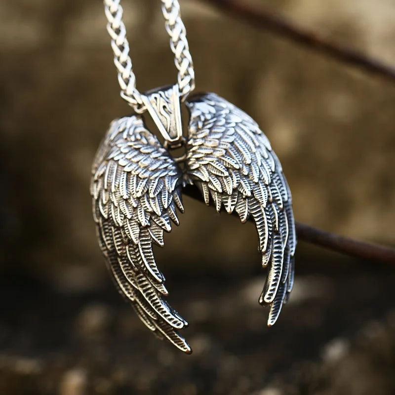 Beier Angel Wings Pendant Necklace Stainless Steel Good Detail Jewelry