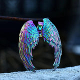 Beier Angel Wings Pendant Necklace Stainless Steel Good Detail Jewelry