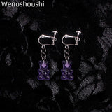 Romantic Bear Clip Earrings for Women, No Piercing Needed