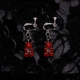 Romantic Bear Clip Earrings for Women, No Piercing Needed