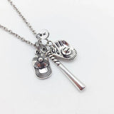 Softball Bat Necklace - Baseball Glove Gift