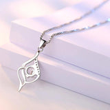 S925 Twisted CZ Zircon Pendant Necklace for Women FQL21127