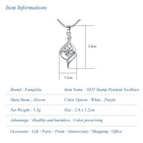S925 Twisted CZ Zircon Pendant Necklace for Women FQL21127