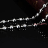 Rosary Chain Jesus Cross Pendant Necklace