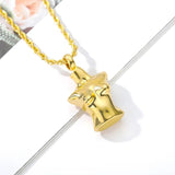 Female Body Boobs Pendant Necklace Hip Hop Freedom Jewelry