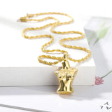 Female Body Boobs Pendant Necklace Hip Hop Freedom Jewelry