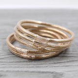 Glitter Jelly Bangle Silicone Christmas Bracelet Powder Lining Jewelry