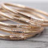 Glitter Jelly Bangle Silicone Christmas Bracelet Powder Lining Jewelry