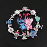 Lilo & Stitch Inspired Bracelet DIY Pendant Crystal Beads Bangle