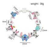 Lilo & Stitch Inspired Bracelet DIY Pendant Crystal Beads Bangle