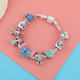Lilo & Stitch Inspired Bracelet DIY Pendant Crystal Beads Bangle