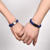 Punk Leather Bracelet Stainless Steel Clasp Gift