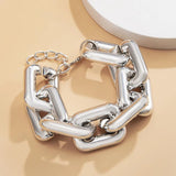 Punk CCB Chain Bracelet Geometric Twisted Thick Link Hip Hop Jewelry
