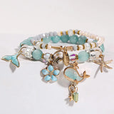 Rose Girl Heart Holiday Style Bracelet for Women