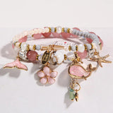 Rose Girl Heart Holiday Style Bracelet for Women
