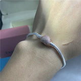 Tibetan Silver 3mm Snake Chain 925 Bracelet DIY Charms Beads Jewelry