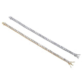 Copper Tennis Chain 4mm CZ Row Bracelet Men Women Jewelry