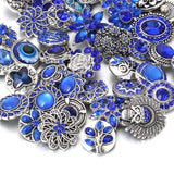 10pcs/lot 18mm Snap Jewelry Mix Many Styles Metal Snap Buttons