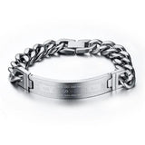 Gold Jesus Cross Stainless Steel Bracelet Men's Rock Jewelry