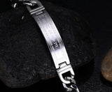 Gold Jesus Cross Stainless Steel Bracelet Men's Rock Jewelry