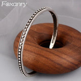Vintage Thai Silver Geometric Bracelet for Birthday Party