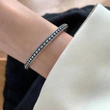 Vintage Thai Silver Geometric Bracelet for Birthday Party