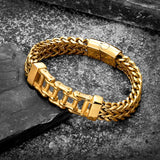 Men's Stainless Steel Link Chain Bracelet Hip Hop Jewelry