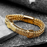 Men's Stainless Steel Link Chain Bracelet Hip Hop Jewelry