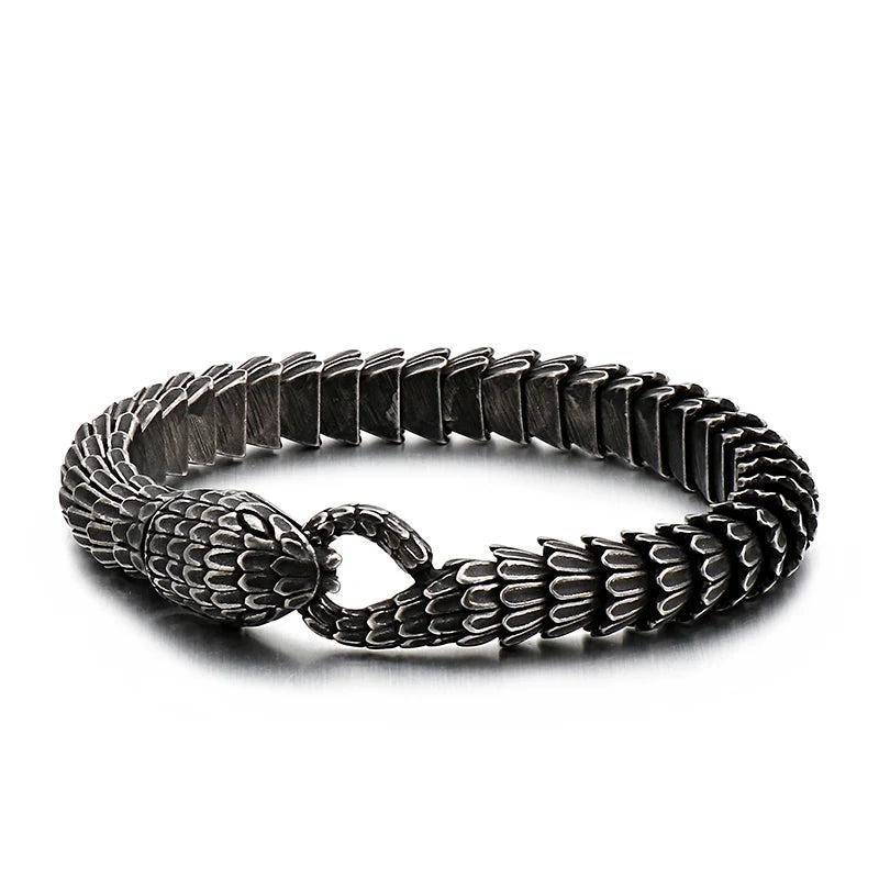 Punk Snake Link Chain Bracelets Stainless Steel Men Women Jewelry