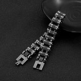 Men's 13MM Stainless Steel Motorcycle Bracelet Retro Hand Chain Wristband