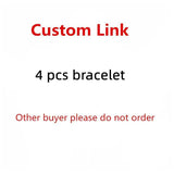 Natural Stone Bracelet Set 4pcs - African Lava