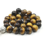 Natural Tiger Eye Stone Tasbih Islamic Prayer Beads 33 66 99 Eid Ramadan