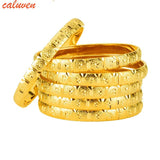 24k Ethiopian Bracelets Dubai Bangles 6Pcs/Lot