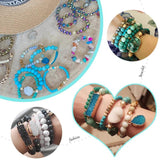 Boho Beaded Bracelet Set Natural Stone & Druzy 5pc Bracelets Bangles